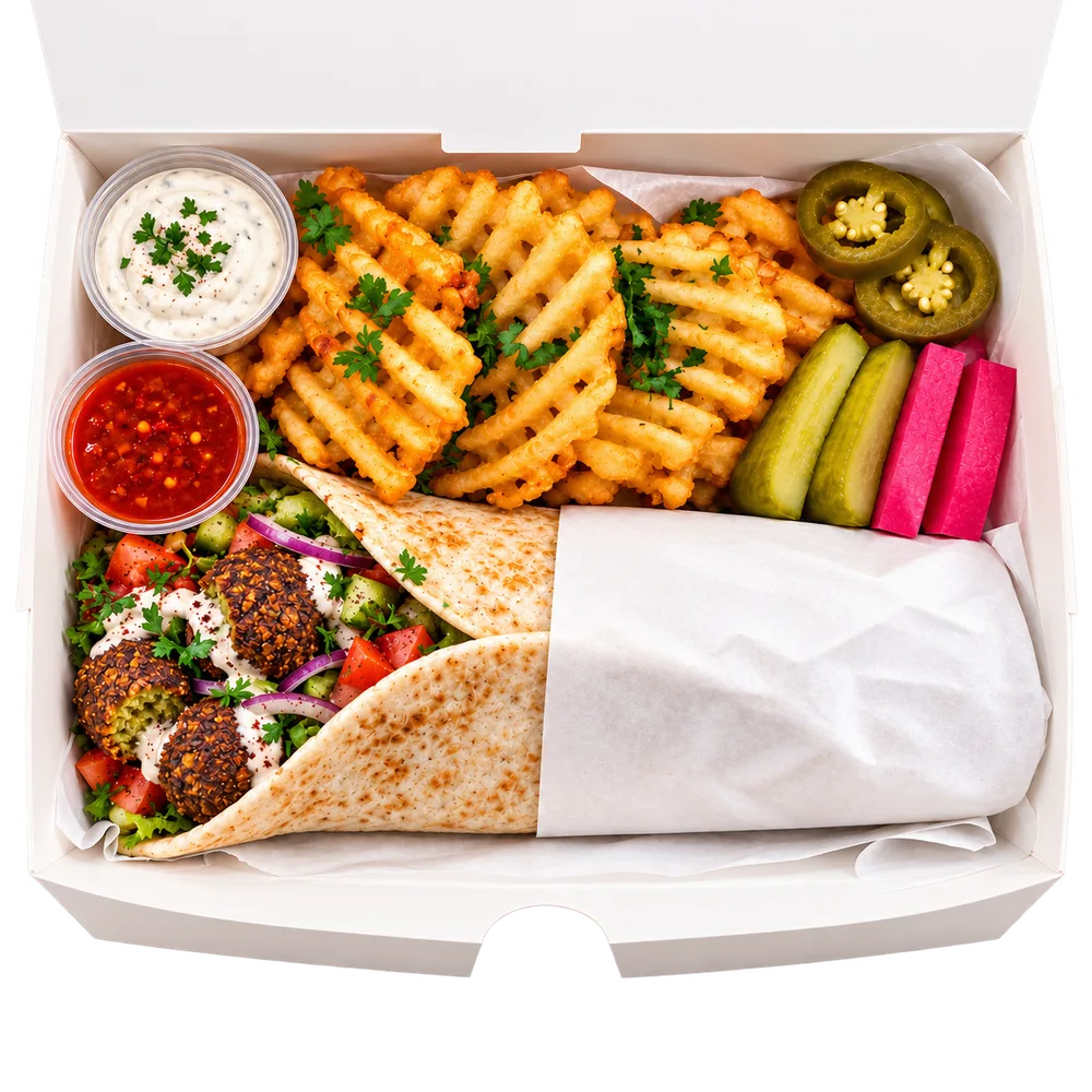 KK Falafel Shawarma Box